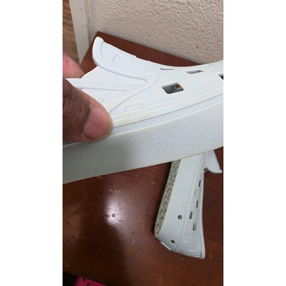 Vans Men's Light Blue Slip-On Checkerboard Perforated Rubber Shoes Size 6 - Picture 7 of 8